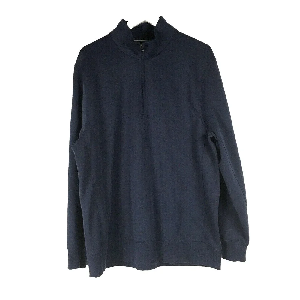 Nike Dri Fit Sweatshirt Mens XL Navy Blue Long sleeve Logo‎ Swoosh Performance